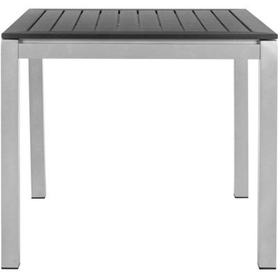 Onika 32" Black and Gray Aluminum Square Dining Table