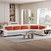 GDFStudio Antonia Modular Beige Corduroy Upholstered L-Sectional Sofa with Built-In Shelf - 2 of 4