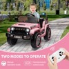 12V Kids Ride On Truck Car, Battery Powered Electric Vehicle Toy w/Parent Remote Control, Spring Suspension, 3 Speeds, LED Light, Music & Horn - 3 of 4