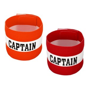 Unique Bargains Adjustable Elastic Soccer Basketball Training Captain's Armband 2 Pcs - 1 of 4