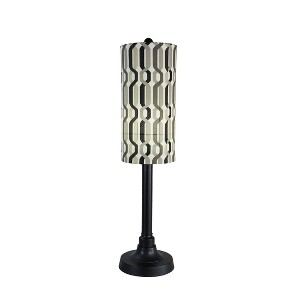 Patio Living Concepts Coronado 42 Table Lamp 62190 with 2 black body and New Twist Caviar outdoor fabric shade - 1 of 4