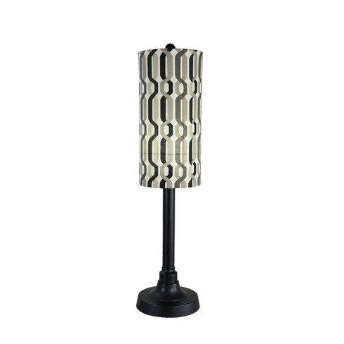 Patio Living Concepts Coronado 42 Table Lamp 62190 with 2 black body and New Twist Caviar outdoor fabric shade - image 1 of 4