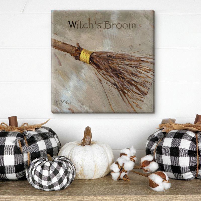 Sullivans Darren Gygi Witch's Broom Canvas, Museum Quality Giclee Print, Gallery Wrapped, Handcrafted in USA, 2 of 5