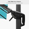 PURPLE LEAF Cantilever Umbrella Left-right Tilting Swivel Square Patio Umbrella Outdoor Offset Aluminum Umbrella with 360°Rotation With Base - 4 of 4