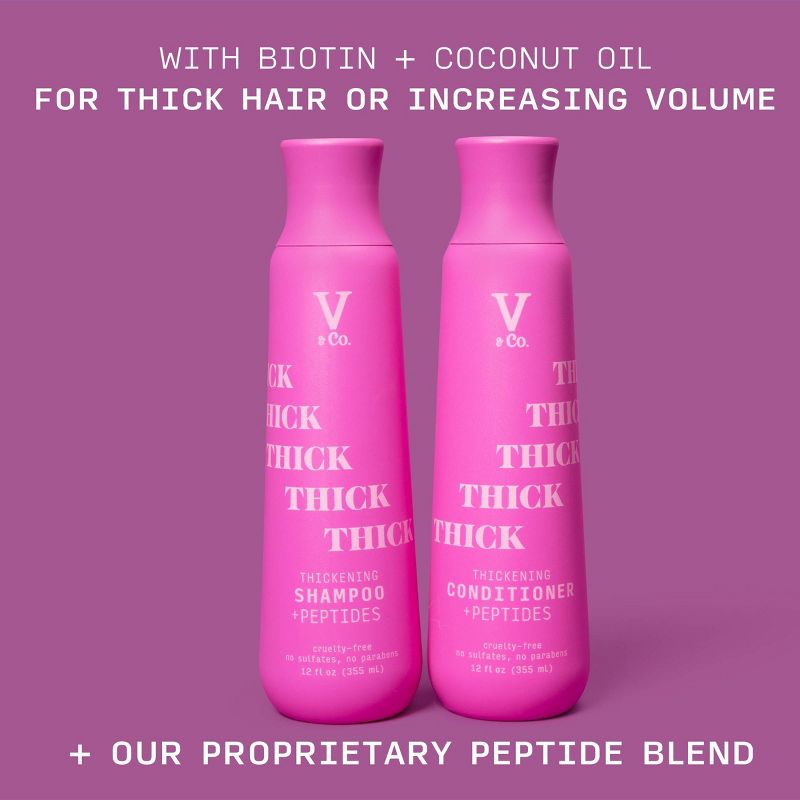 V&#38;Co. Beauty Thickening + Peptide Shampoo - 12oz, 3 of 12