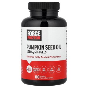 Force Factor Pumpkin Seed Oil, 1,000 mg, 100 Softgels - 1 of 4