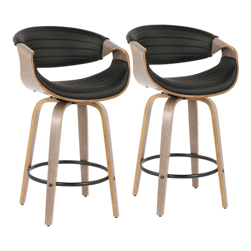 Set of 2 Symphony Upholstered Counter Height Barstools - Lumisource, 1 of 14
