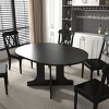 Black 4-6 People Wooden Extendable Dining Room Table,Oval Kitchen Table With X Shaped Wood Base,Kitchen Table For Kitchen Living Room-Cuddlewood - 2 of 4