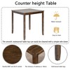 CLIHOME 5 Pieces Dining Table Set, Set for 4 Wooden Kitchen Dining Square Table Set with Square Table and 4 Upholstered Chairs - 4 of 4