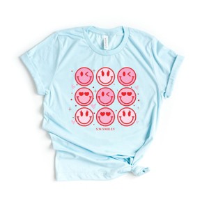 Simply Sage Market S.W.Smiley Valentine Smiley Face Chart Short Sleeve Tee - 1 of 4