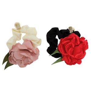 Unique Bargains Cute Rose Ribbon Scrunchie Hair Elastic Band 1 Pc - 1 of 4