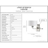 Urban Ambiance Luxury Transitional Wall Sconce 11.75''H x 10''W,  Brushed Nickel Finish,  Emerald Collection, UHP4130 - 4 of 4