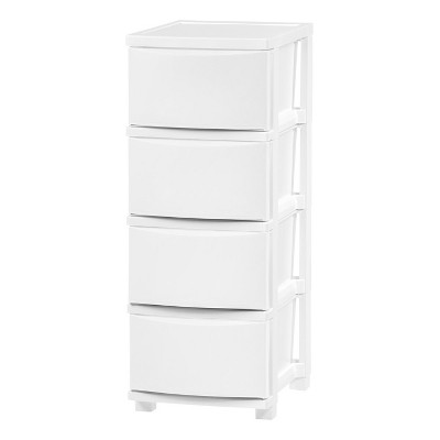 IRIS USA 7 Drawers Plastic Storage rolling Cart with drawer, White