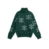 Clearlove Girls' Christmas Sweater Long Sleeve Knit Top Snowflake Print Crewneck Holiday Party Pullover - 3 of 4