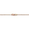 Black Bow Jewelry 1mm 14K Rose Gold Solid Singapore Chain Necklace - 4 of 4