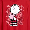 Men's - Peanuts - Charlie Brown Xoxo Long Sleeve Graphic T-Shirt - 2 of 4