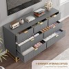 2/3/4/5/6/7 Drawer Dresser with Metal Legs, Wood Dressers Chest Organizer with Wide Storage, Modern Chest of Drawers for Bedroom, Living Room,Hallway - 4 of 4