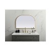 Elegant Lighting Metal Frame Arch Mirror 36x24 Inch in Brass - 2 of 4