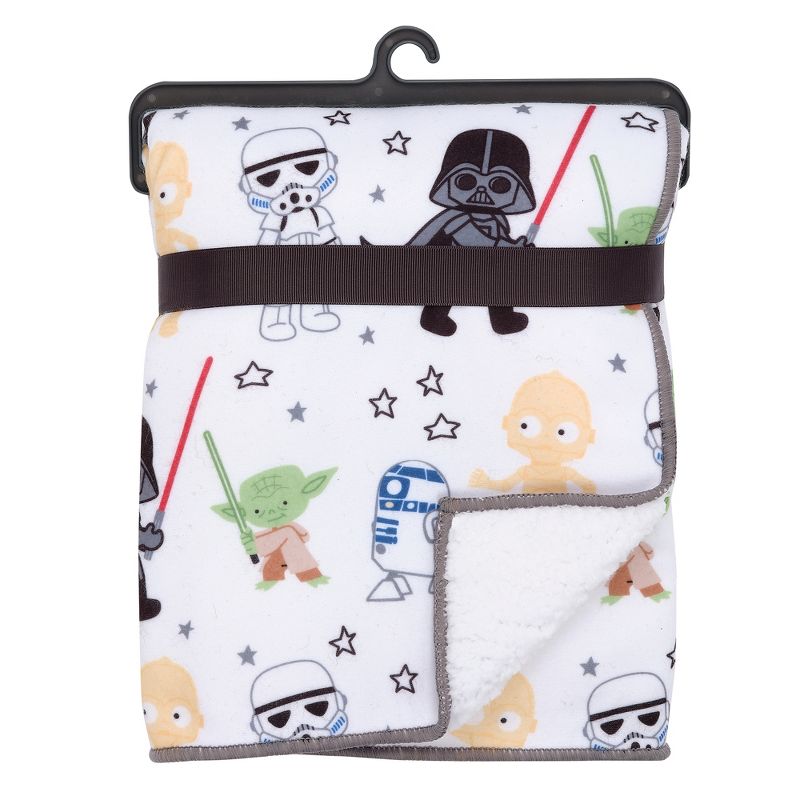 Lambs & Ivy Star Wars Classic Fleece Baby Blanket - Yoda/Darth Vader/R2-D2/C-3PO, 5 of 9