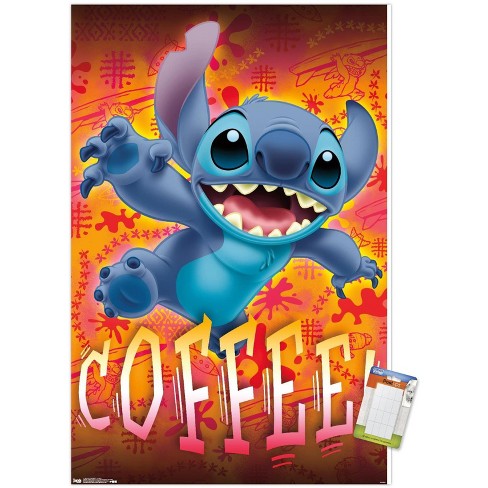 Trends International Disney Lilo And Stitch - Coffee Unframed Wall
