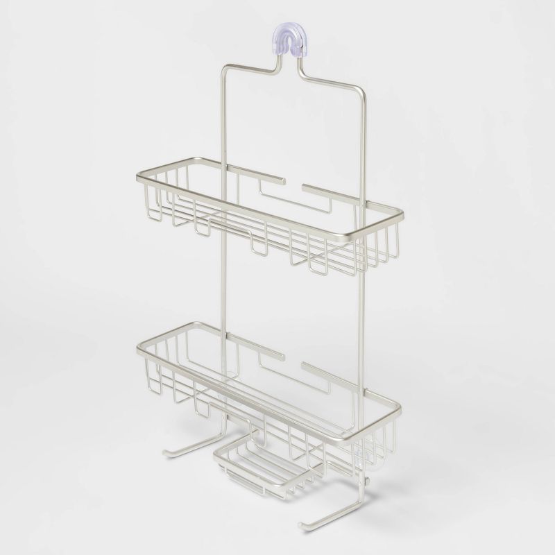 Wide Rustproof Shower Caddy with Lock Top Aluminum - Made By Design&#8482;, 4 of 7