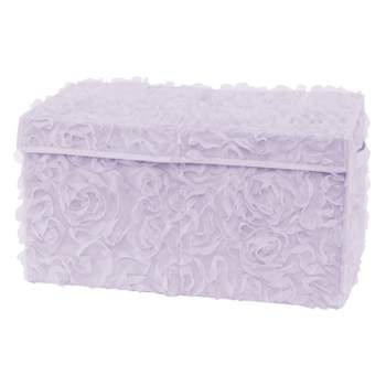 Sweet Jojo Designs Girl Fabric Storage Toy Bin Rose Solid Lavender Purple