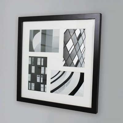 14" x 14" Thin Collage Frame Holds 4 Photos Black 4"x6" Photos - Made By Design™