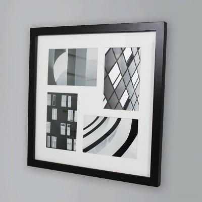 Lavish Home 12-Opening 4 in. x 6 in. Black Picture Frame Collage