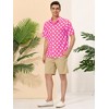 Lars Amadeus Men's Summer Polka Dots Button Down Short Sleeves Hawaiian Shirts - 4 of 4