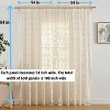 HLC.ME Jolene Floral Soft Decorative Lace Semi Sheer Light Filtering Rod Pocket Window Curtain Panels - Set of 2 - 3 of 4