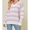 Women's All Over Striped Sweater - ANDREE BY UNIT - image 2 of 4