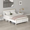 Aghana Digitals Twin Platform Bed Frame with Headboard, White Modern Design, 330 lbs Capacity, - 3 of 4