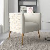 SEYNAR Mid-Century Modern Velvet Round Accent Chair for Living Room, set of 2 - 2 of 4