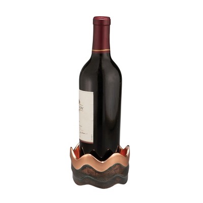 Nambe Copper Canyon Cooler Coaster, Double-Wall Insulation, Stylish Contemporary Copper Winery Accessory, 4.25" Durable Beverage Holder for Bottles