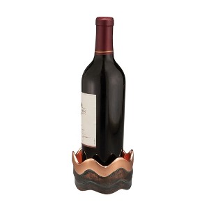 Nambe Copper Canyon Cooler Coaster, Double-Wall Insulation, Stylish Contemporary Copper Winery Accessory, 4.25" Durable Beverage Holder for Bottles - 1 of 4