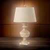 SEA WINDS 32” Beige Farmhouse Polyresin Table Lamp, sold as 2 pack - 2 of 4