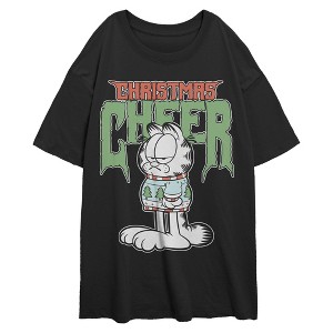 Juniors Garfield Christmas Cheer T Shirt - 1 of 4