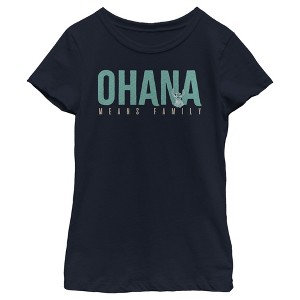 Girl's Lilo & Stitch Bold Ohana means Family T-Shirt - 1 of 4