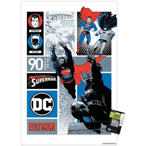 Trends International DC Comics 90th - Batman & Superman Unframed Wall Poster Prints - 1 of 4