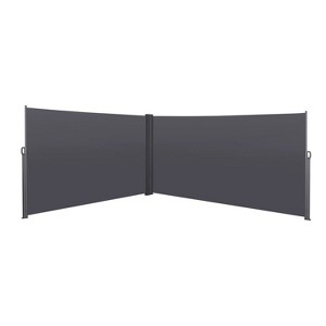 276" x 71''Retractable Side Awning, Waterproof & UV-Resistant, Privacy Screen Divider Roll Up Balcony(Grey) - 1 of 4