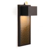 LamQee Modern LED Outdoor Wall Lights Sconces Dusk to Dawn Outdoor Light Fixture, Black Exterior Lighting Fixture with Amber Water Glass - 3 of 4