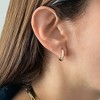 Adornia Tarnish Resistant 14k Gold Plated Rectangle Hoop Earrings - 2 of 3