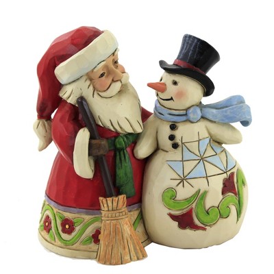 Jim Shore 5.0" Santa With Snowman Claus Snow Christmas  -  Decorative Figurines