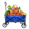 VisioGear Portable Folding Beach Wagons with Wheels, Portable Carts with Handle, Blue, 39.37"*19.68"*46.45" - 4 of 4