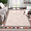 Washable Living Room Bedroom Bordered Geometric Area Rugs Indoor Contemporary Floor Carpet for Home Office - 4 of 4