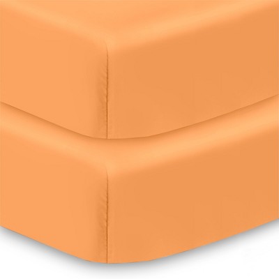 BreathableBaby All-in-One Fitted Sheet & Waterproof Cover, For 52" x 28" Crib Mattress (2-Pack), Coral