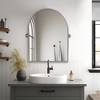 24 in. W x 36 in. H Arched Metal Framed Pivoted Bathroom Wall Vanity Mirror in Silver - 2 of 4