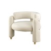 Modern Barrel Accent Chair with Hollow Back, Stylish Curved Arm Side Chair for Bedroom & Living Room - 3 of 4