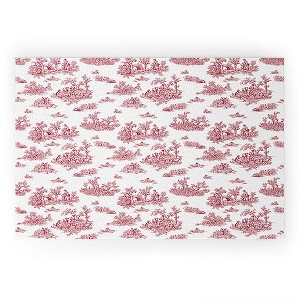 Evanjelina & Co Toile De Jouy Chili Pepper 36" x 24" Welcome Mat - Society6 - 1 of 3