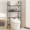 Over The Toilet Storage Shelf,3 Tier Over The Toilet Cabinet,Freestanding Bathroom Organizer, Balcony Plant Stand Tissue Holder for Bathroom Laundry - 2 of 4